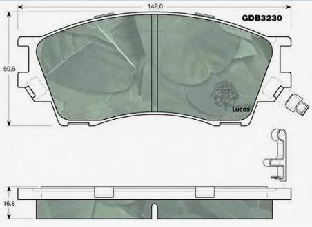 Купити TA013323Z Mazda Колодки гальмівні передні, дискові