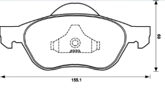 Передні тормозні колодки 7701206747 Renault (RVI)