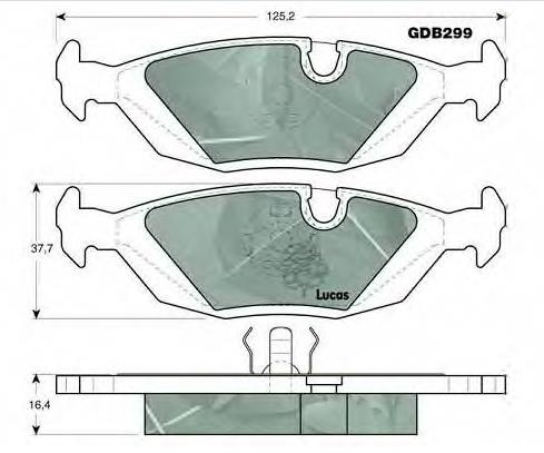 34211158912 BMW Колодки гальмівні задні, дискові