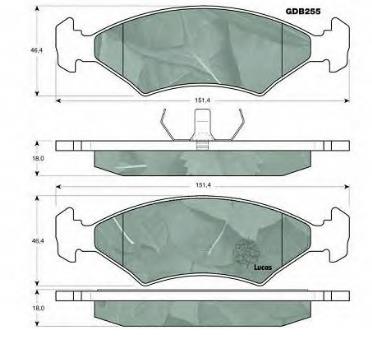 Передні тормозні колодки 1039106 Ford