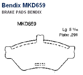 Купити D659 Jurid/Bendix Колодки гальмівні передні, дискові