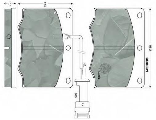 Передні тормозні колодки 5018905 Ford