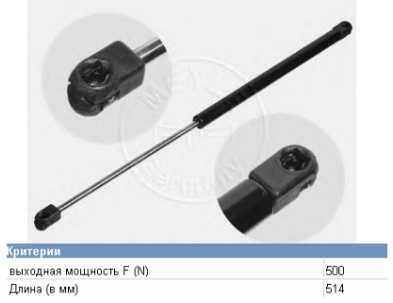 Амортизатор двері задньої VAG 333827550 ціна, від 7.51 USD