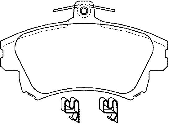 Передні тормозні колодки M850976 Mitsubishi