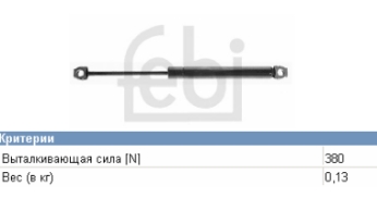 Амортизатор капота газовий BMW 51231944119 ціна, від 7.67 USD