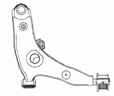 Важіль передній лівий Mitsubishi MB912077 ціна, від 45.48 USD