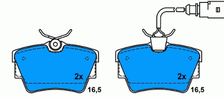 Задні дискові колодки VAG 7D0698451B