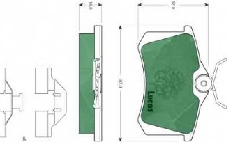 Колодки гальмові задні, дискові 7701206784 Renault (RVI)