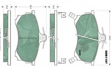 Купити MR407944 Mitsubishi Колодки гальмівні передні, дискові