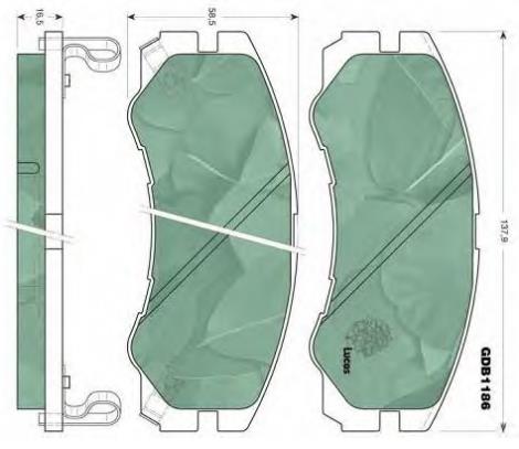Передні тормозні колодки 1605913 Opel