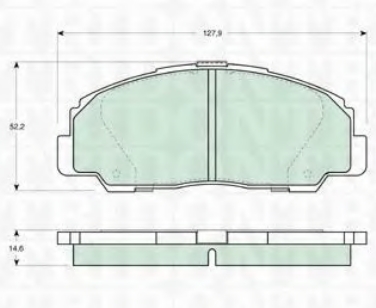 Колодки гальмівні передні, дискові 0449187617 Daihatsu