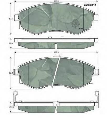 Купити 5810134A20 Hyundai/Kia Колодки гальмівні передні, дискові