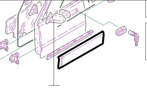 Накладка передньої правої двері Hyundai/Kia 8772226900 ціна, від 9.41 USD