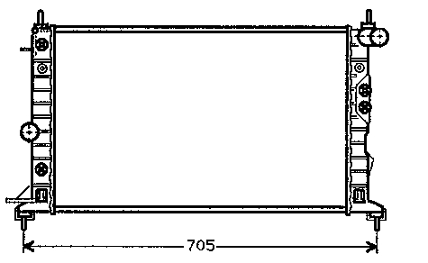 Радіатор охолодження двигуна 1300182 Opel
