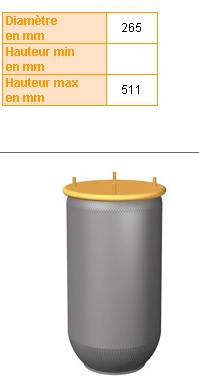 Пневмоподушка/Пневморессора моста заднього 42813C Eker