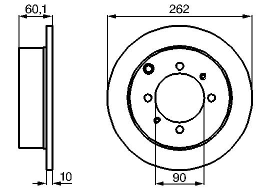Купити 986478655 Bosch Диск заднього гальма