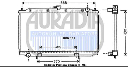 Радіатор основний Nissan/Infiniti 214109F500 ціна, від 71.94 USD