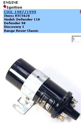 Купити RTC5628 Land Rover Котушка запалювання