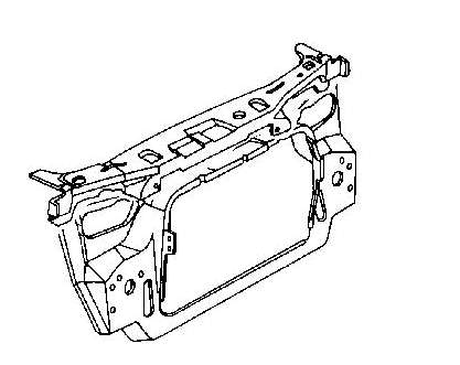 Супорт радіатора в зборі/монтажна панель кріплення фар Ford Taurus GL (Форд Таурус)