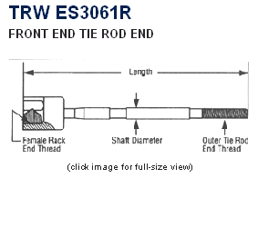 ES3061R TRW тяга рульова