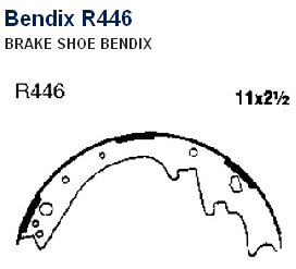 Колодки гальмові задні, барабанні R446 Jurid/Bendix