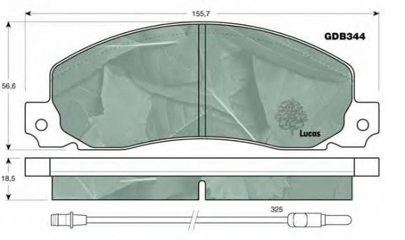 Колодки гальмівні передні, дискові 4403272 Opel