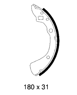 Колодки гальмові задні, барабанні B00149380 Mazda