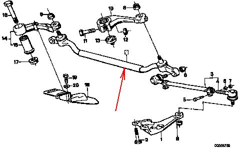 Купити 32211138852 BMW Тяга рульова центральна
