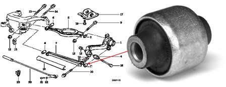 33321136311 BMW Сайлентблок заднього кулака