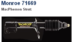 Амортизатор задній Monroe 71669 ціна, від 111.35 USD