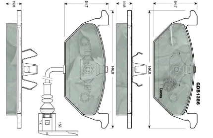 Гальмівні колодки VAG 1J0698151F ціна, від 25.03 USD
