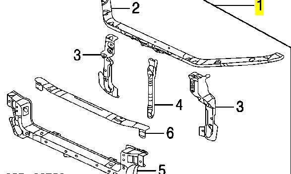Панель передня Mitsubishi MN133539 ціна, від 117.96 USD