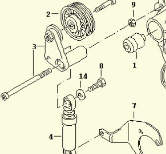 038145283A VAG Натяжна планка поліклинового ременя