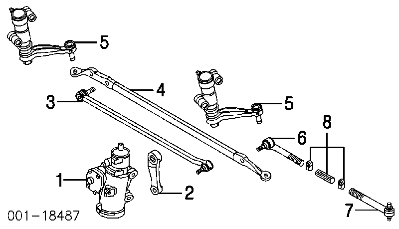 Рульовий наконечник 12471649 General Motors