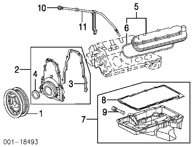 Сальник колінвала двигуна, передній 12561244 General Motors