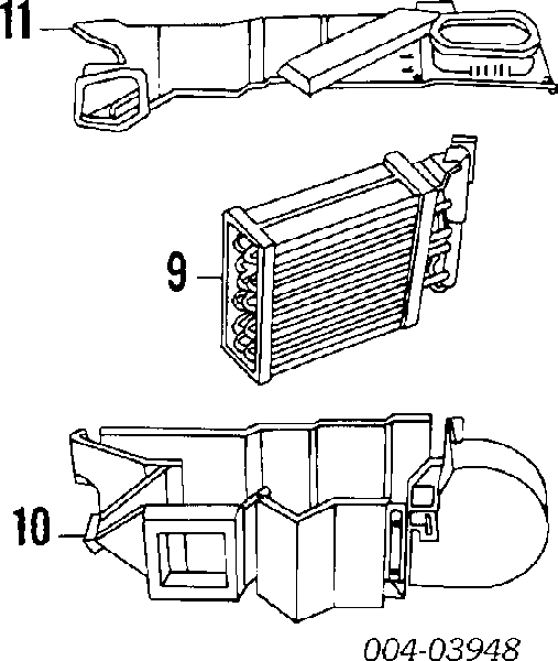 Радіатор кондиціонера салонний, випарник Chrysler Lebaron 60 (Крайслер Lebaron)