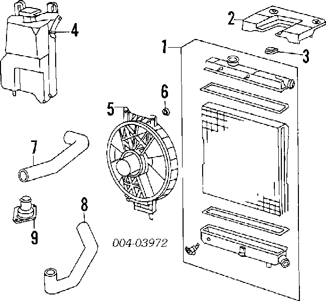 Шланг/патрубок радіатора охолодження, верхній Chrysler Voyager 1 ES (Крайслер Вояжер)