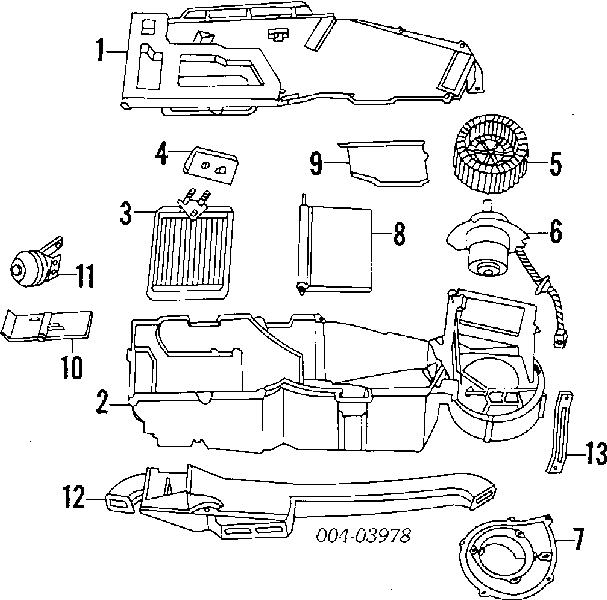 K03848300 Fiat/Alfa/Lancia радіатор пічки (обігрівача)