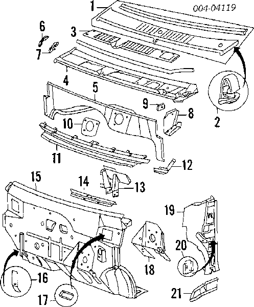 Бампер передній 4416751 Chrysler