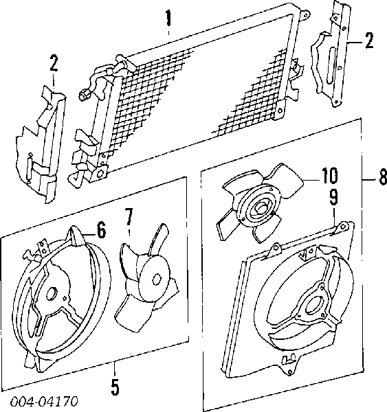 Радіатор кондиціонера Mitsubishi Lancer 3 (C1V, C3V) (Міцубісі Лансер)