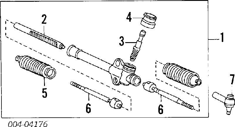 Пильник рульового механізму/рейки, лівий MMB347364 Mitsubishi