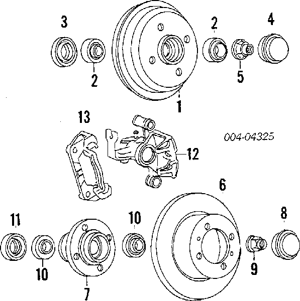 Гайка маточини задньої MB584600 Chrysler