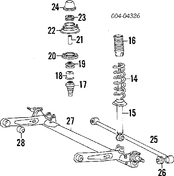 Сайлентблок задньої балки/підрамника Mitsubishi Lancer 4 (C6A, C7A) (Міцубісі Лансер)