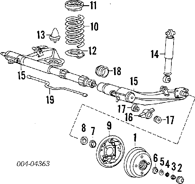 Підшипник маточини задньої, зовнішній MB515922 Chrysler