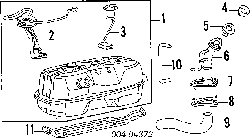 Датчик рівня палива в баку Mitsubishi L 200 (K4T) (Міцубісі Л200)