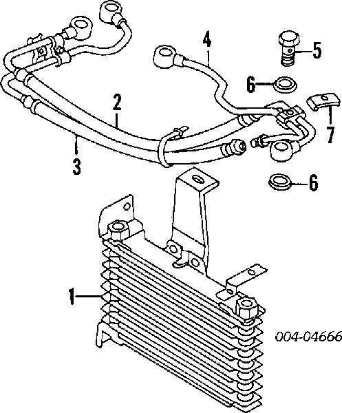 Прокладка радіатора масляного Mitsubishi Eclipse 1 (D22A, D27A) (Міцубісі Екліпс)
