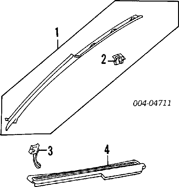 Пістон (кліп) кріплення обшивки кришки багажника Mitsubishi Eclipse 1 (D22A, D27A) (Міцубісі Екліпс)