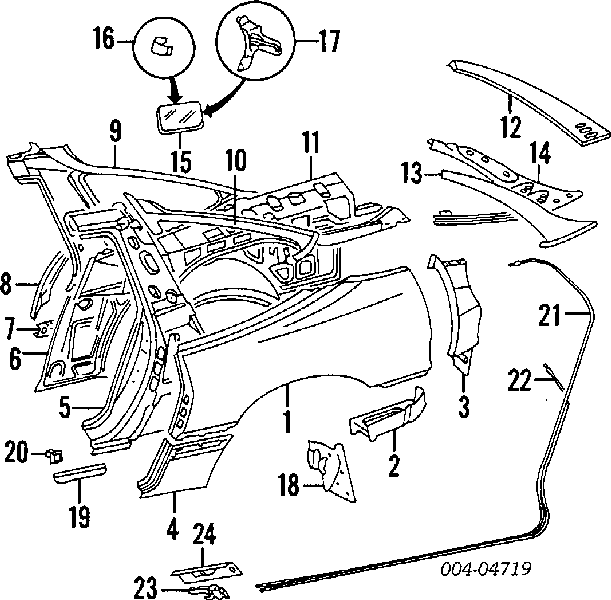 Фіксатор лючка бензобака Mitsubishi Lancer 9 (CSW) (Міцубісі Лансер)