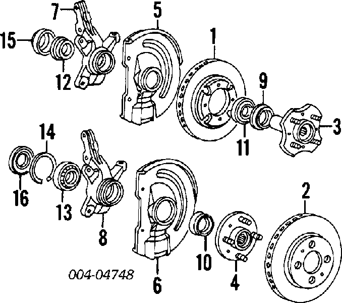 Підшипник маточини передньої MB349416 Chrysler