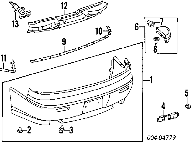 Пістон (кліп) кріплення підкрилки переднього крила Mitsubishi Space Wagon (N8_, N9_) (Міцубісі Спейс вагон)